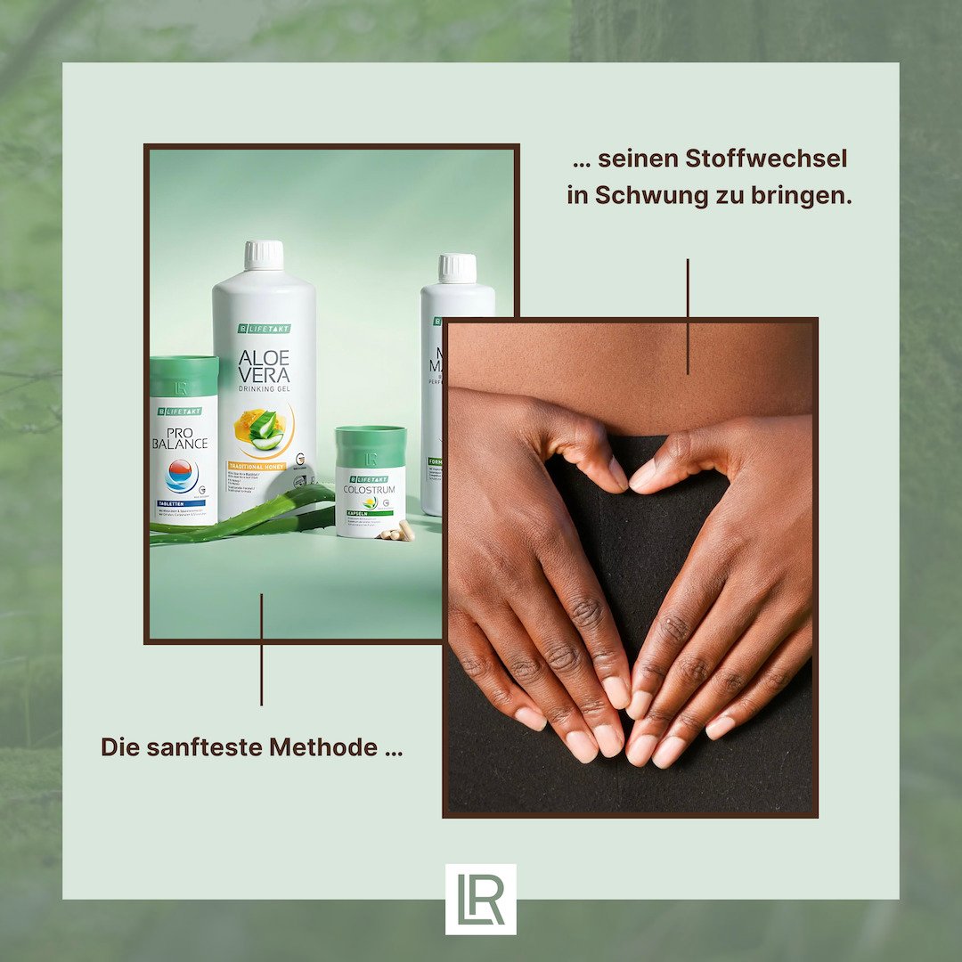 Die LR Darmkur ist eine sanfte Methode, um den Stoffwechsel wieder in Schwung zu bringen.